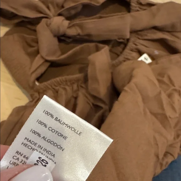 Urban Outfitters-Juliana Smocked Strapless Mini Dress-Brown-New-S-Boho - Picture 5 of 5